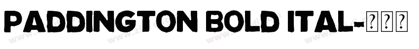 Paddington Bold Ital字体转换